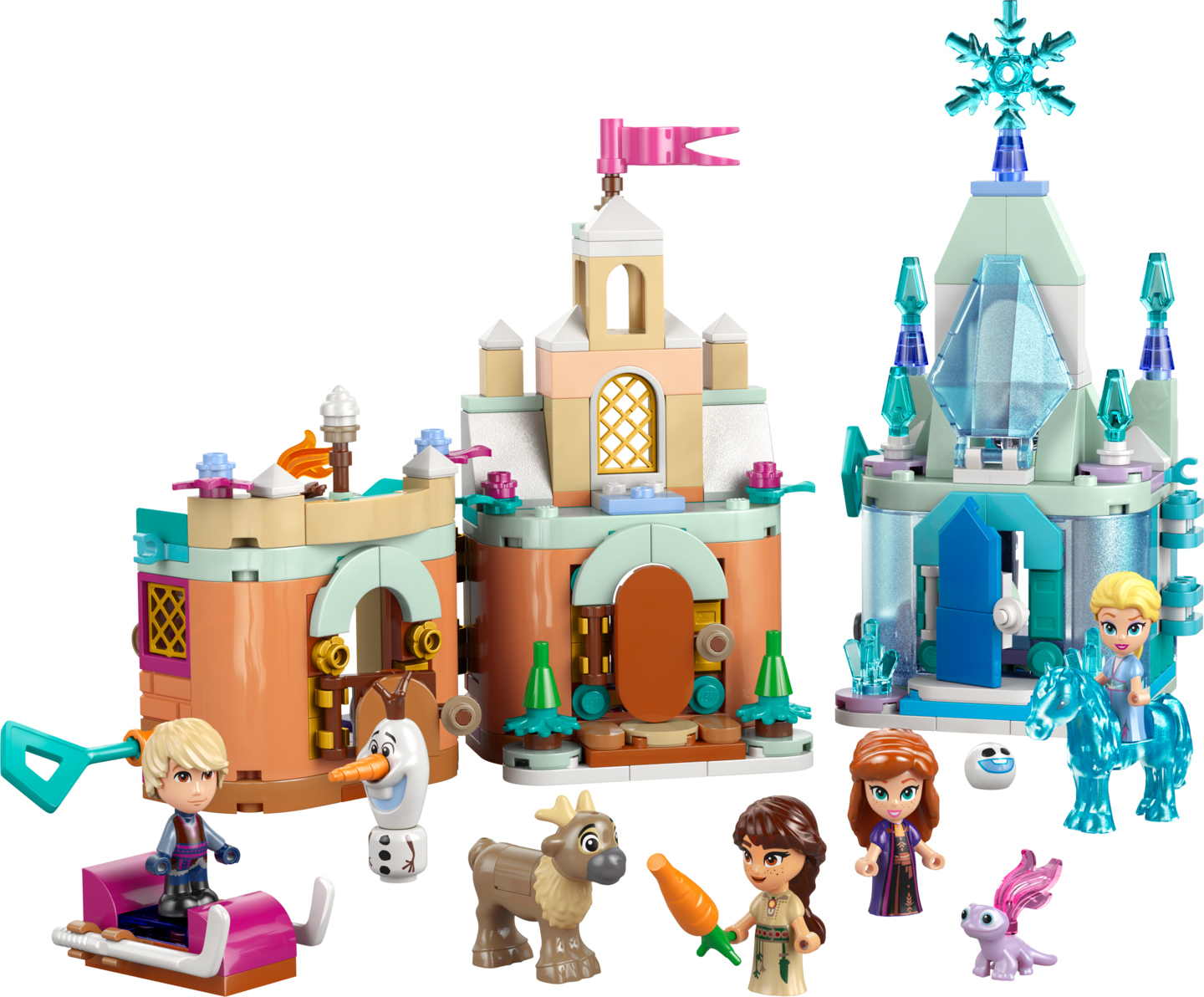 LEGO Disney 43278 Frozen Arendelin linna ja Elsan jäälinna minikoossa