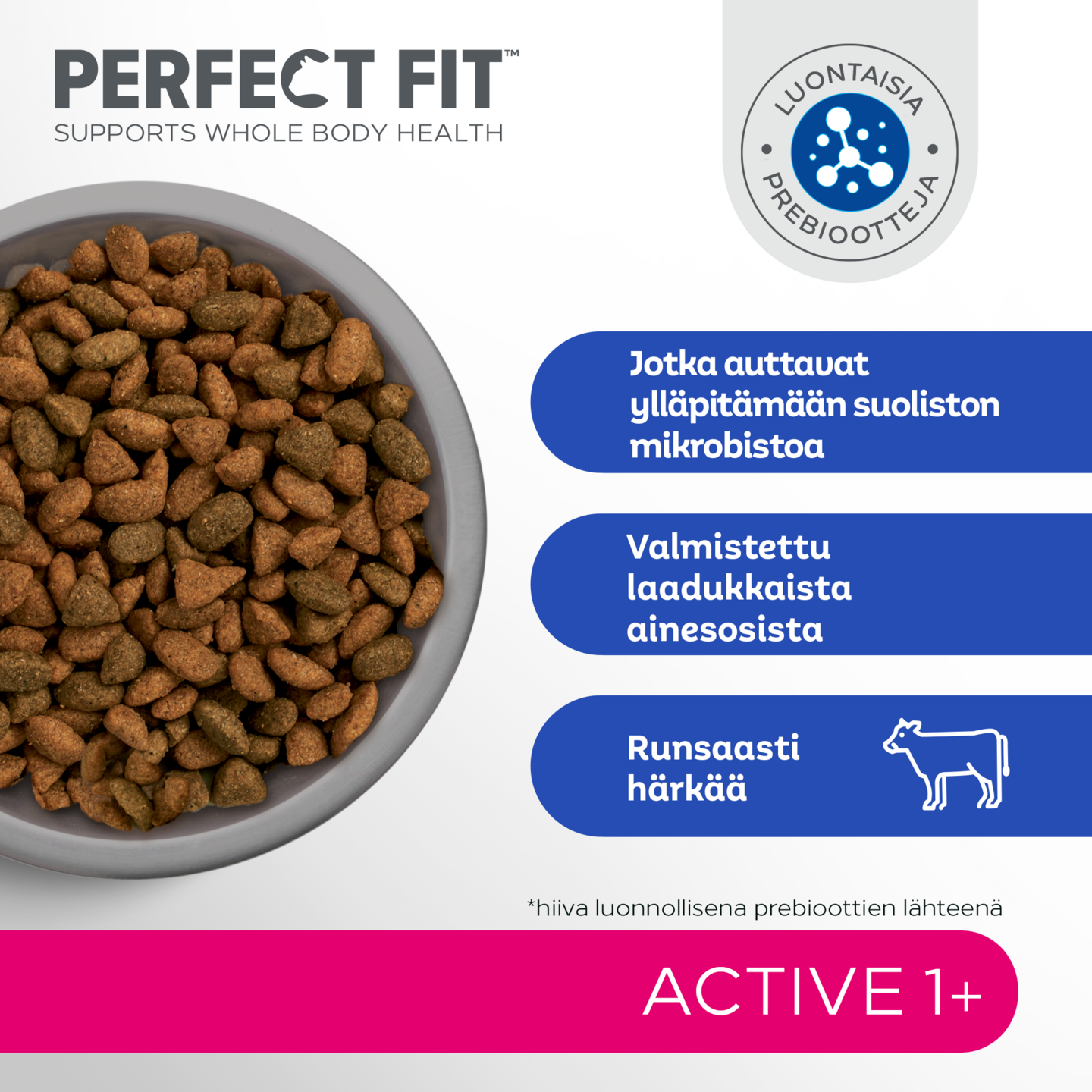 Perfect Fit Adult Active 1+ härkä 750g
