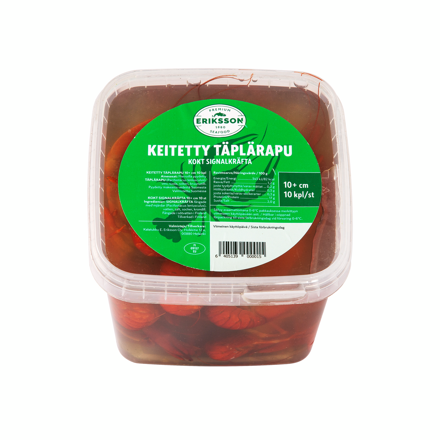 Eriksson keitetty täplärapu 10-11cm 10kpl/prk n.500/300g suomalainen