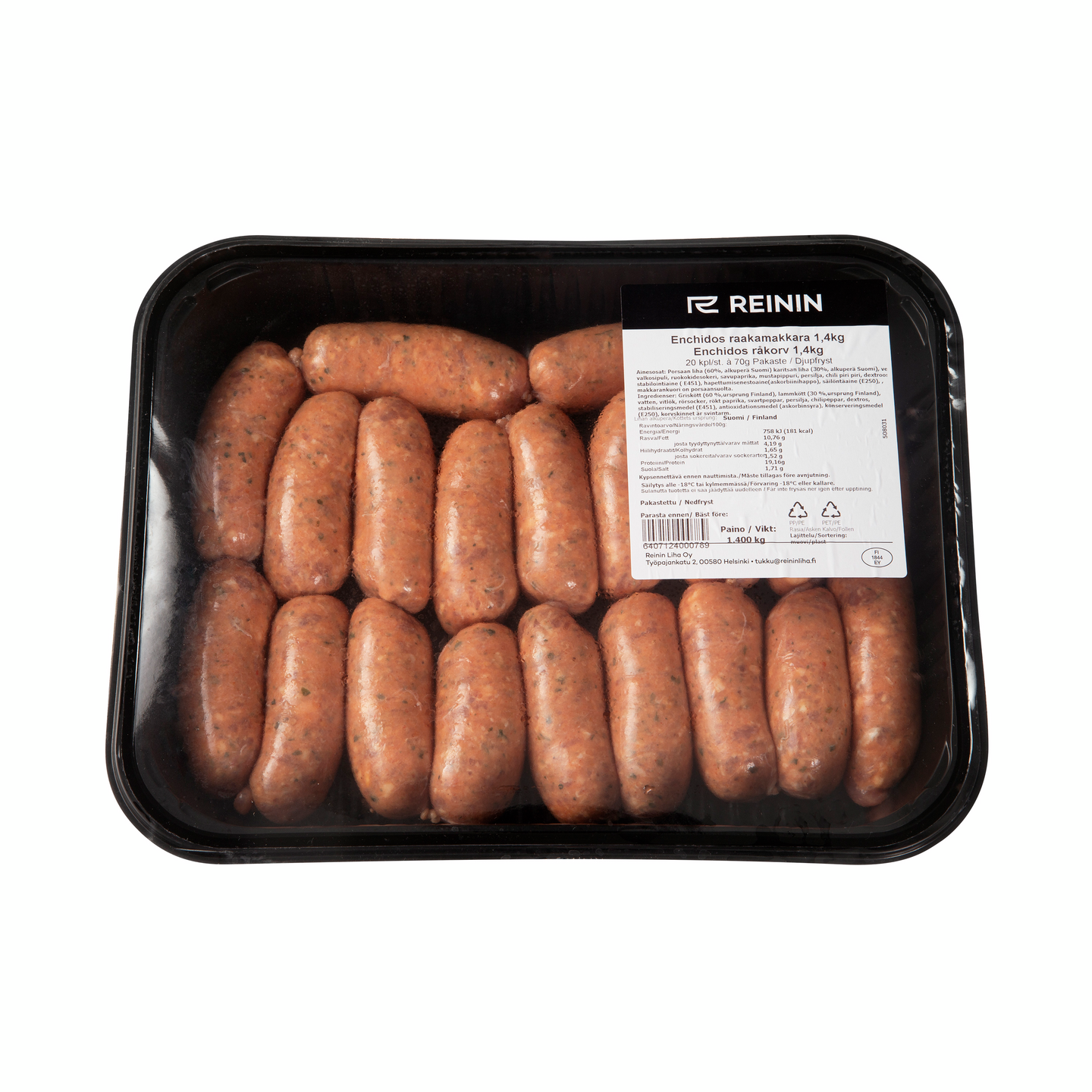 Reinin enchidos-raakamakkara 70g/1,4kg pakaste