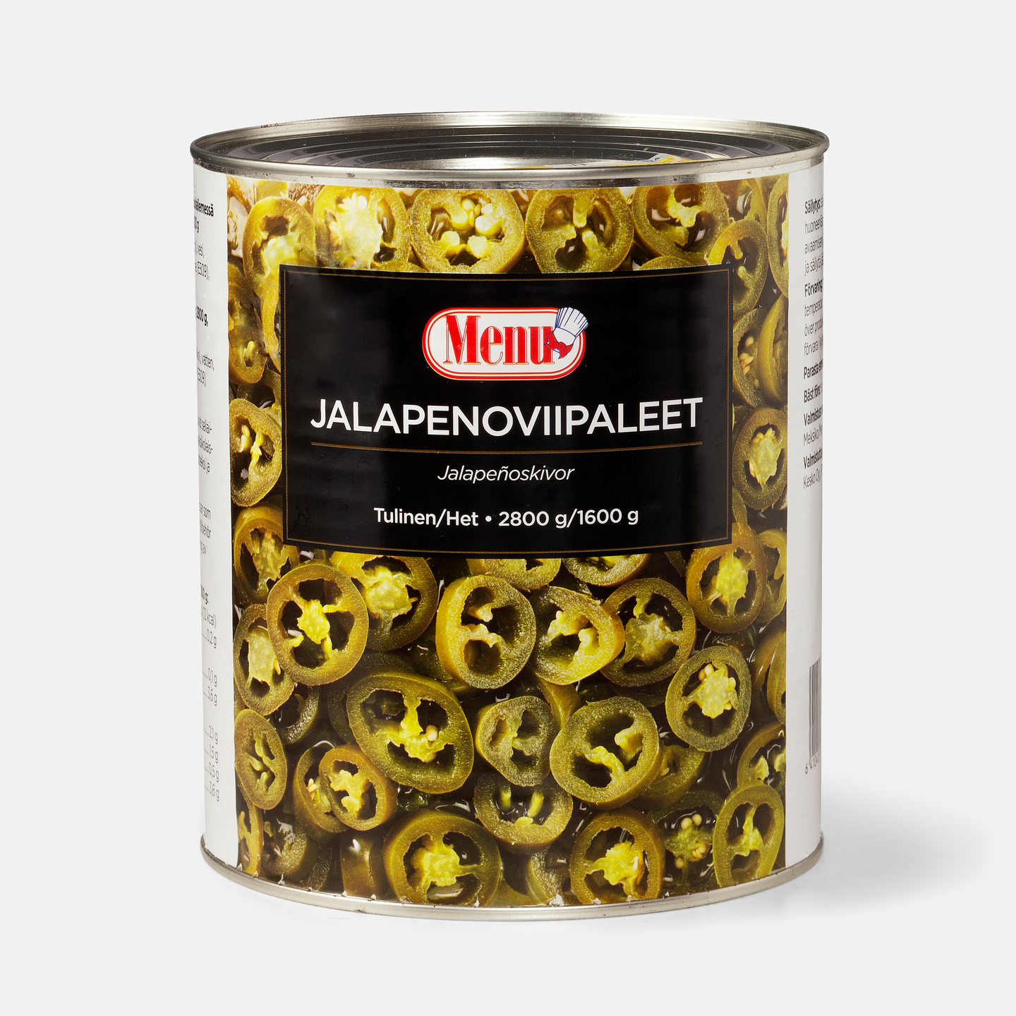 Menu vihreät tuliset jalapenoviipaleet 2800g/1600g