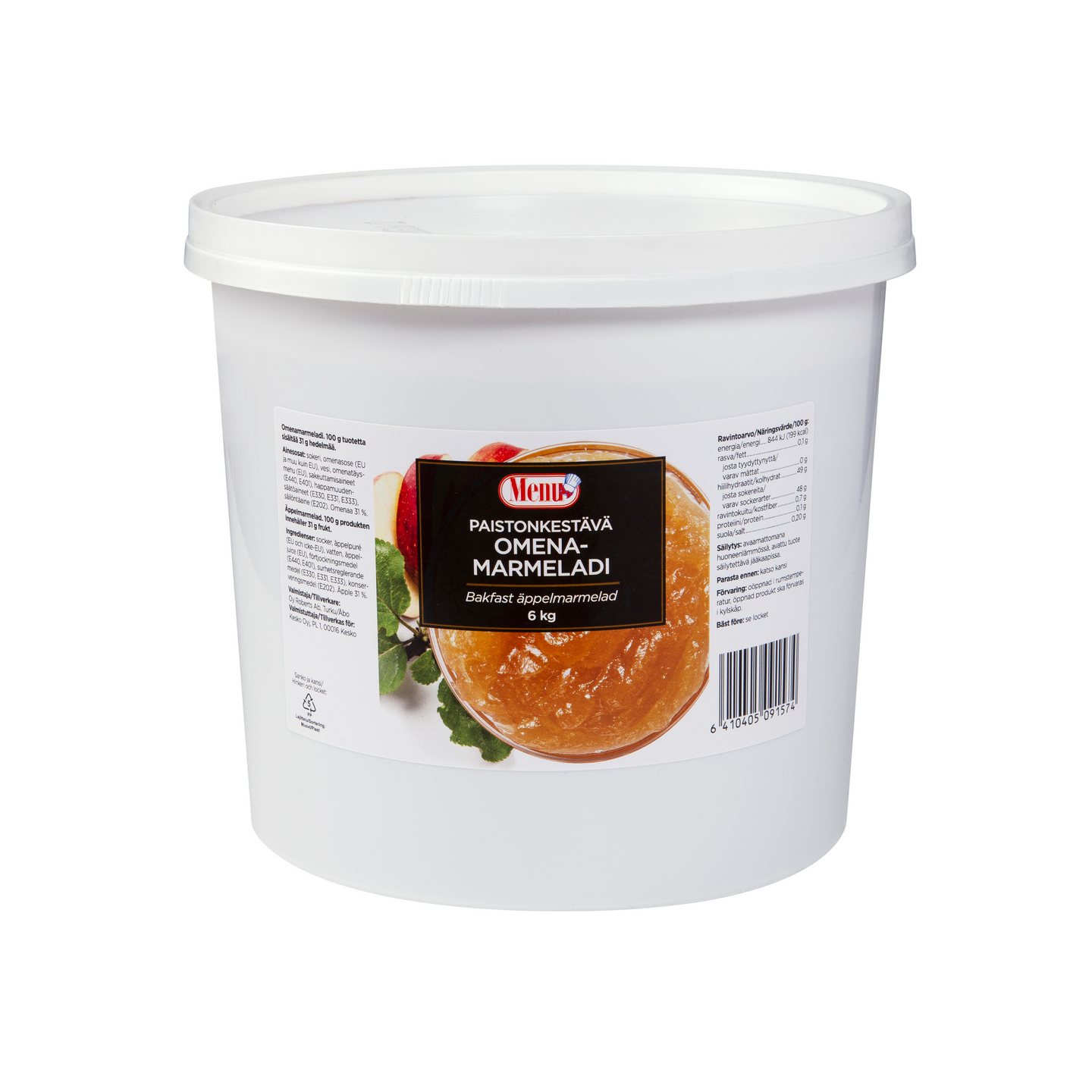 Menu paistonkestävä omenamarmeladi 6kg