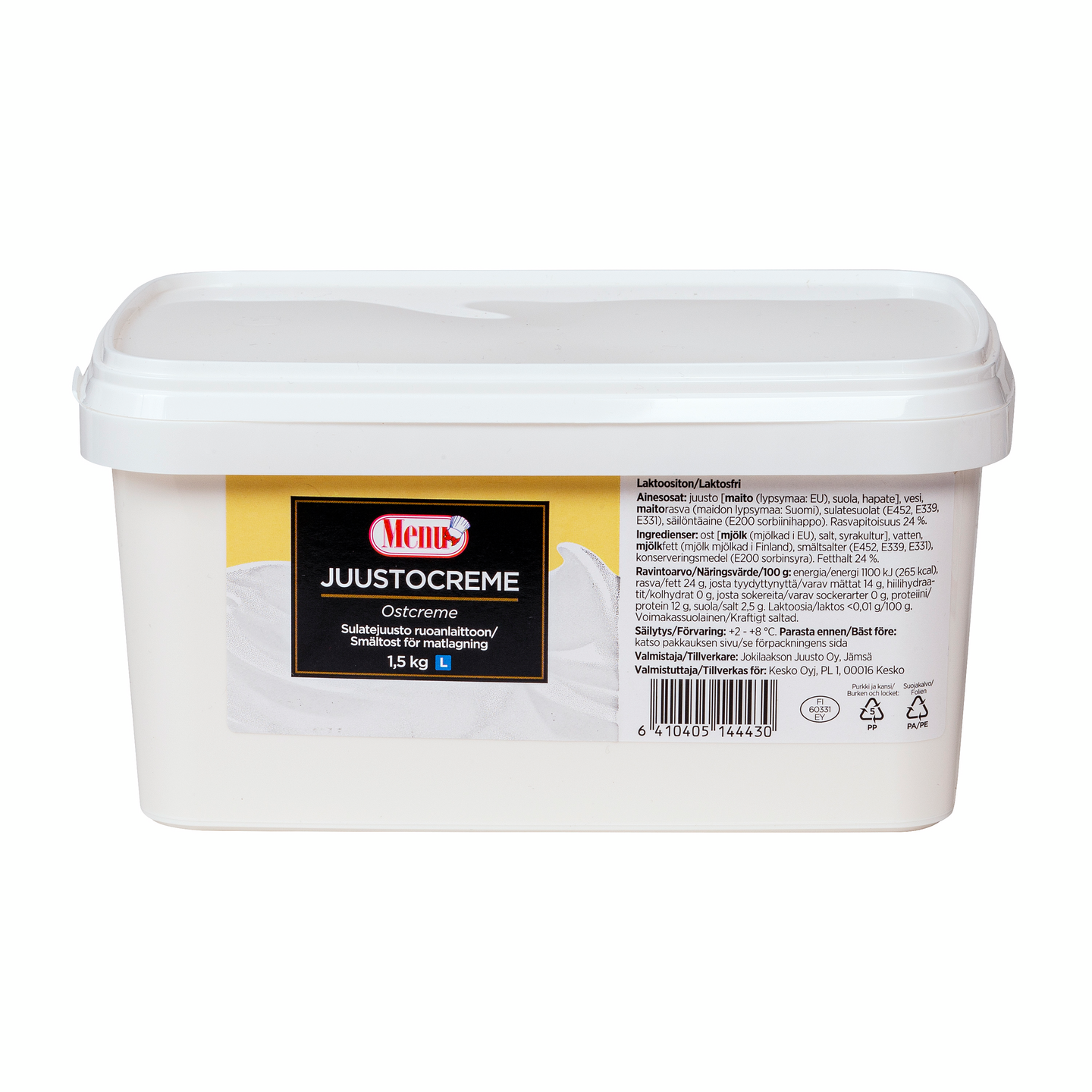 Menu juustocreme 1,5kg laktoositon