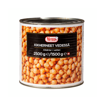 Menu kikherneet vedessä 2500g/1500g