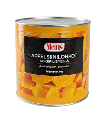 Menu appelsiinilohko sokeriliemessä 2650g/1500g