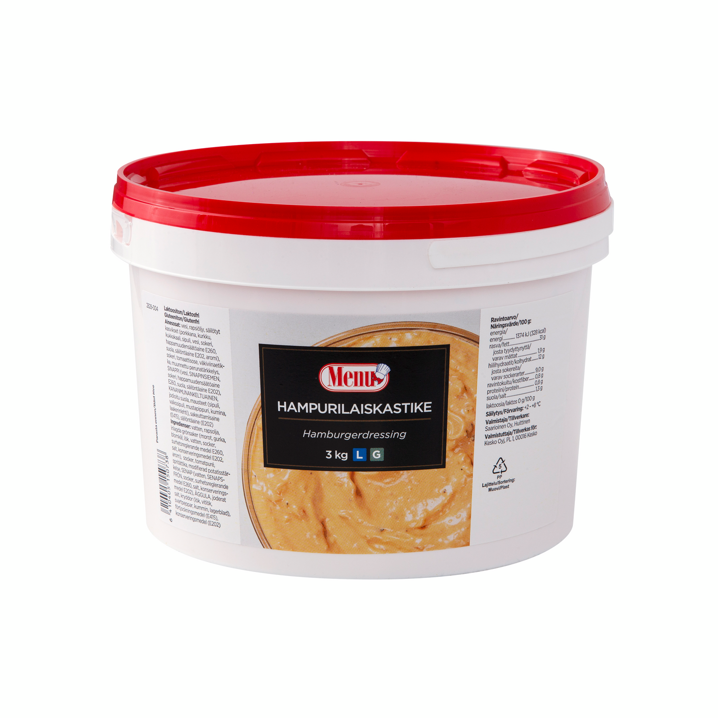 Menu hampurilaiskastike 3kg maidoton