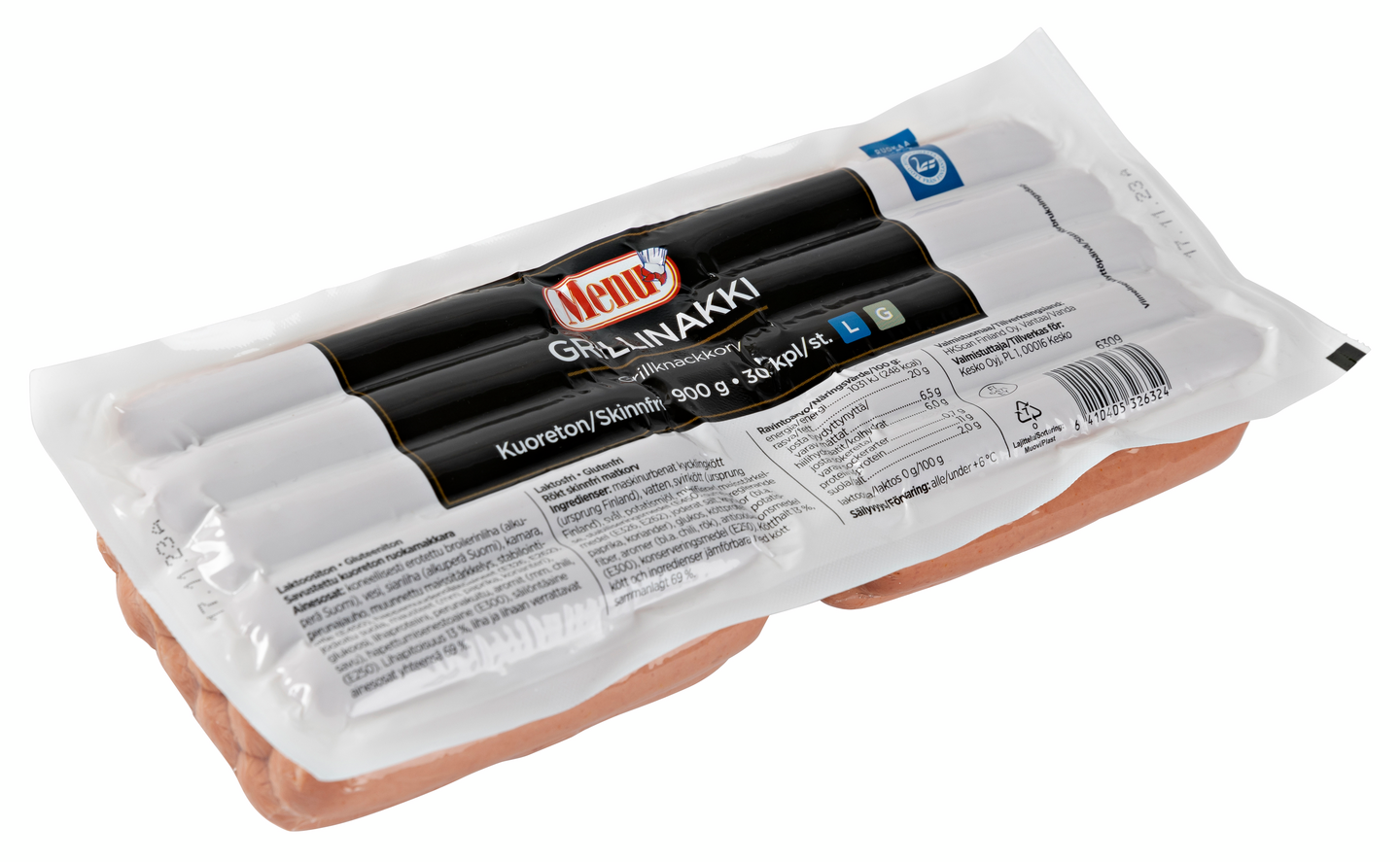 Menu kuoreton grillinakki 30g/900g