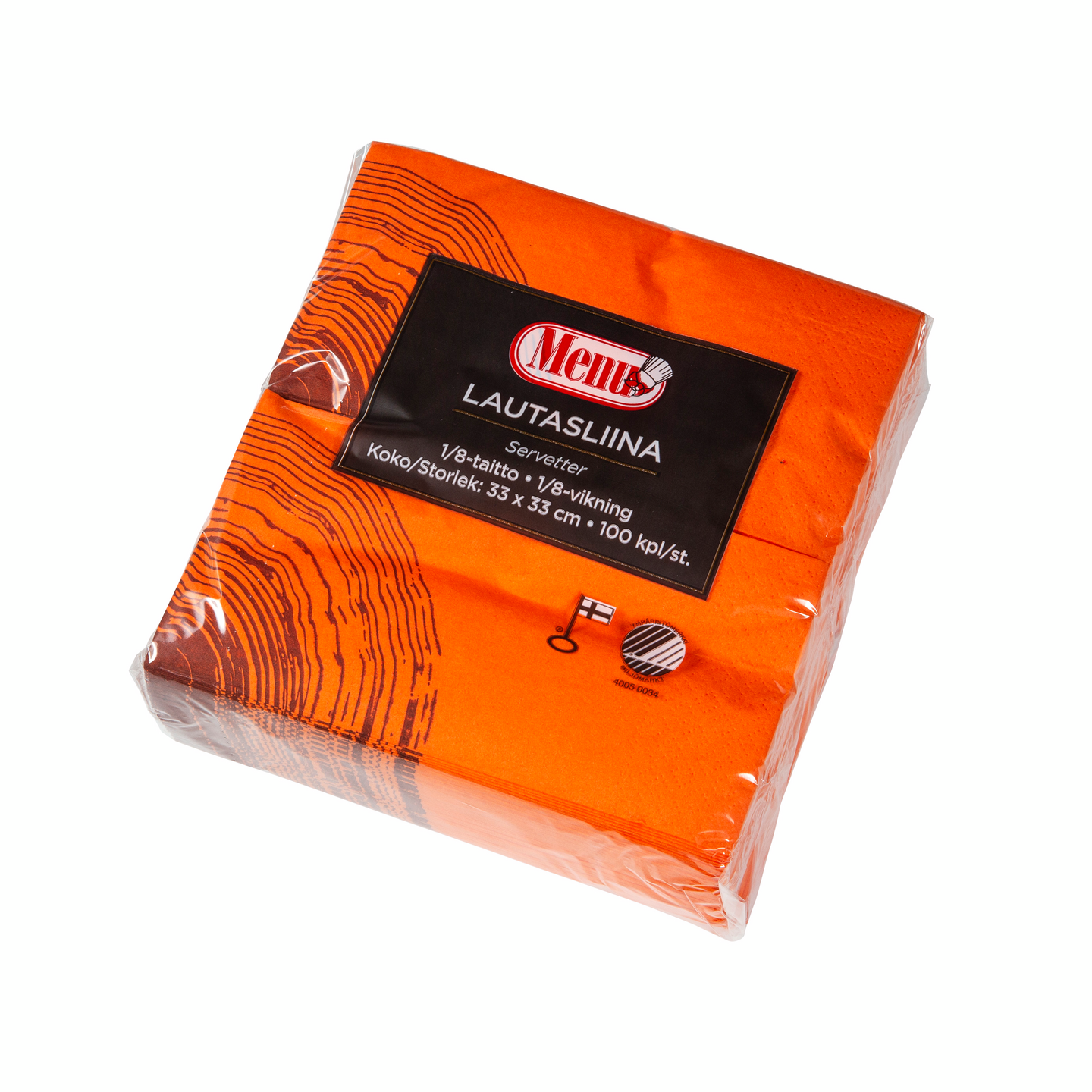 Menu Metsä lautasliina oranssi 33cm 2-krs 1/8-taitto 100kpl