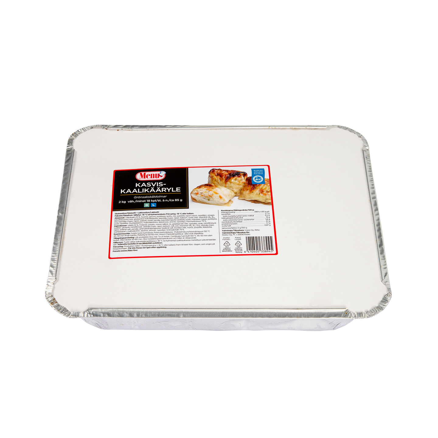 Menu kasviskaalikääryle n. 85g/2kg pakaste