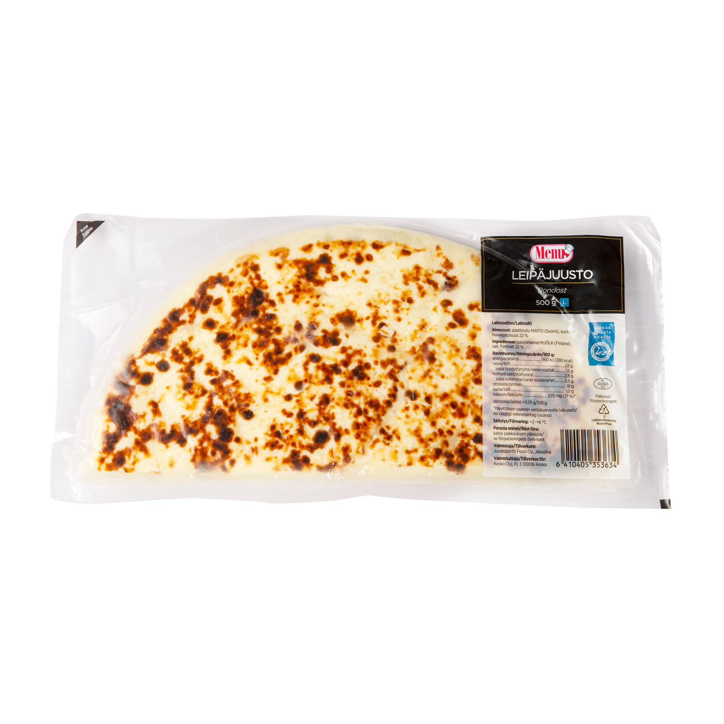 Menu leipäjuusto 500g laktoositon