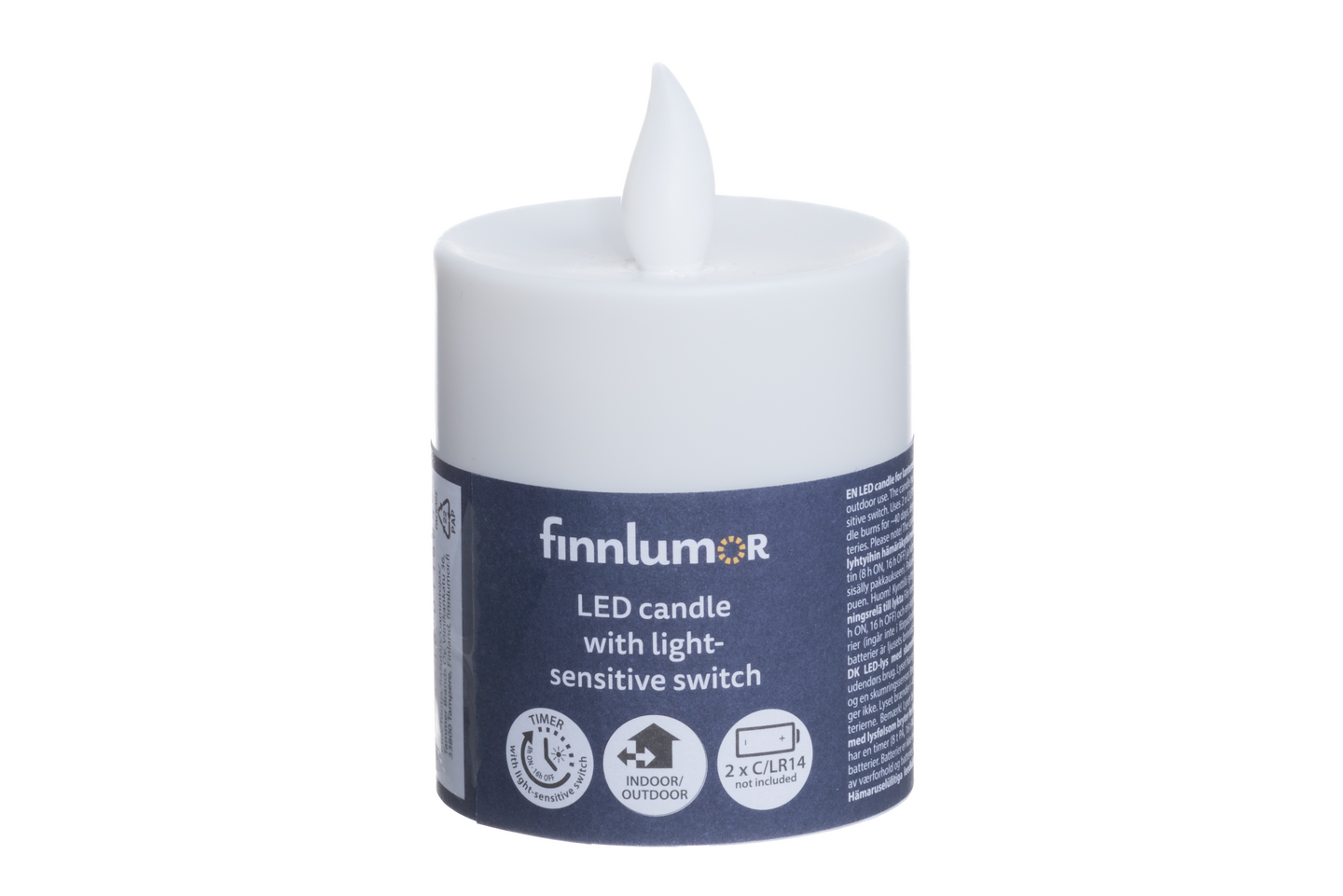 Finnlumor LED-lyhtykynttilä hämäräkytkimellä