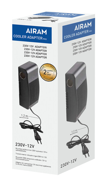 Airam adapteri kylmälaukku 230V-12V