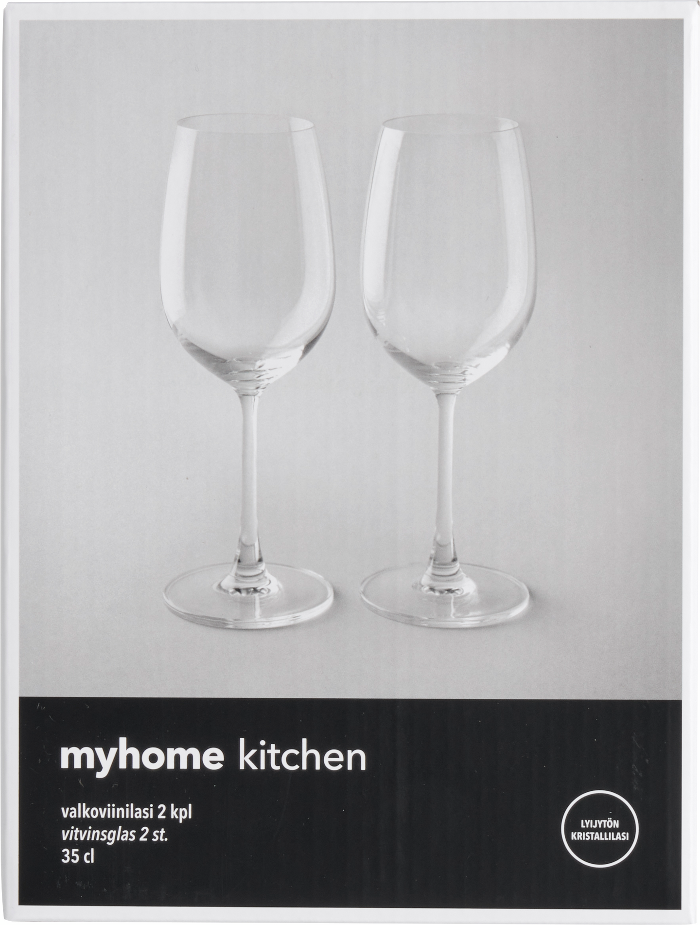 myhome valkoviinilasi 35cl 2 kpl/pkt