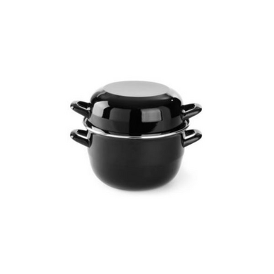 Hendi simpukkapata kannella Ø 22 cm 2,5 l / 3 l rst emaloitu