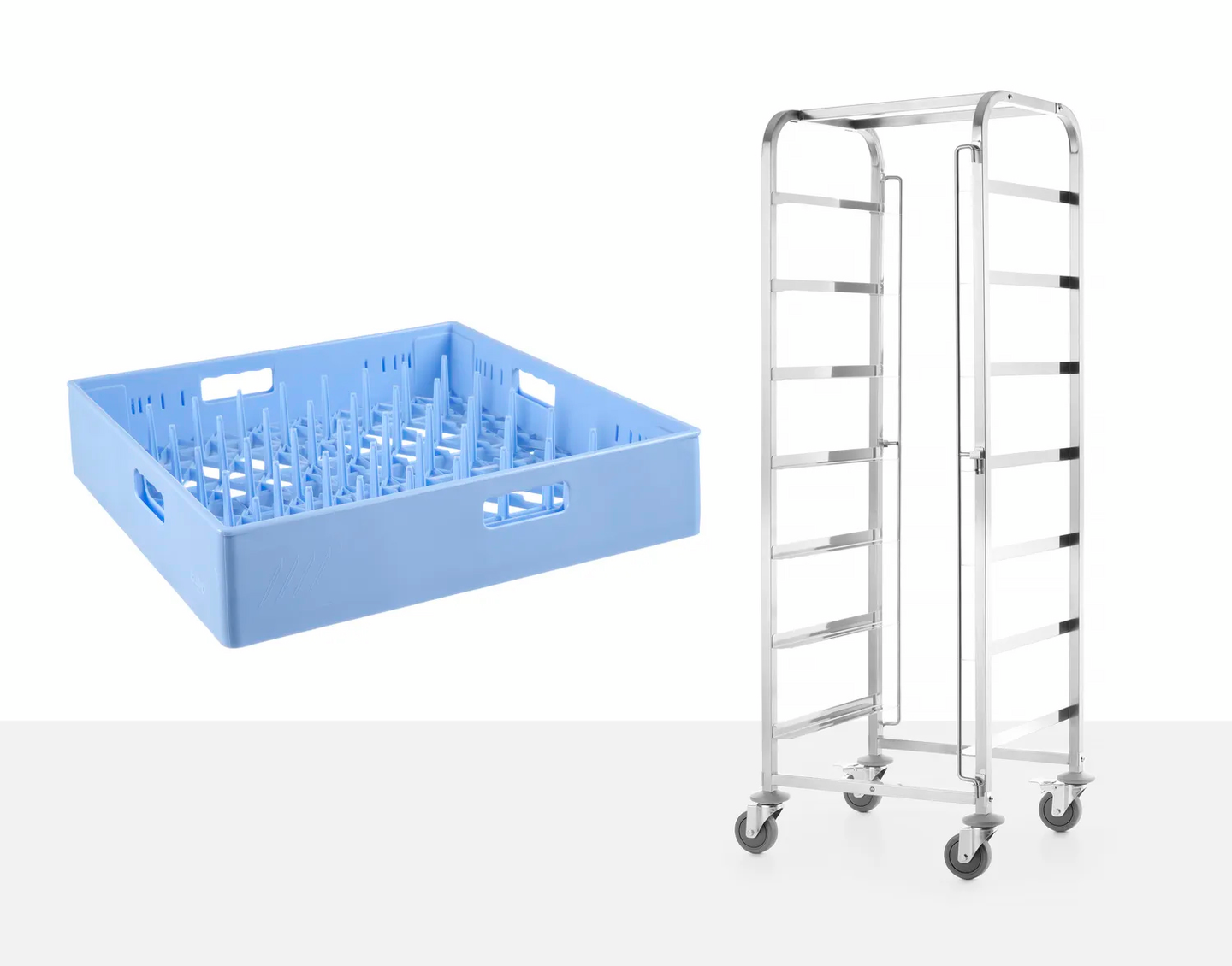 Hendi pesukorivaunu 7-johteinen 61,5x56x170 cm rst