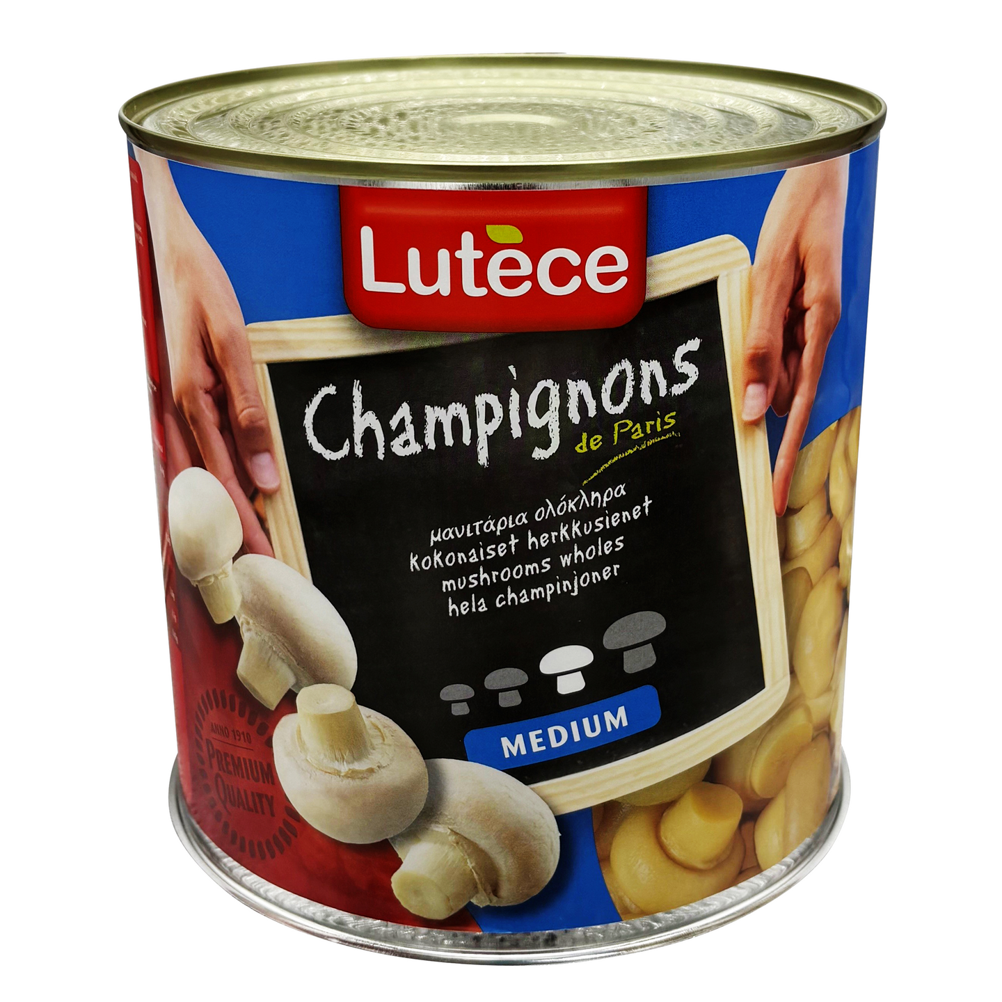 Lutece kokonaiset herkkusienet 2550g/1380g