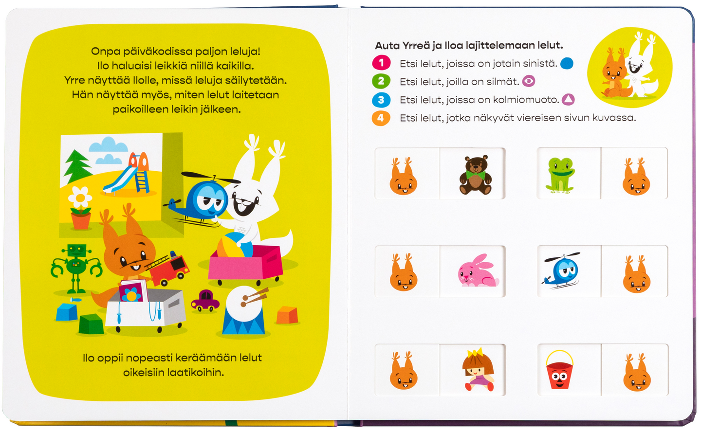 Yrre ja Ilo päiväkodissa -luukkukirja