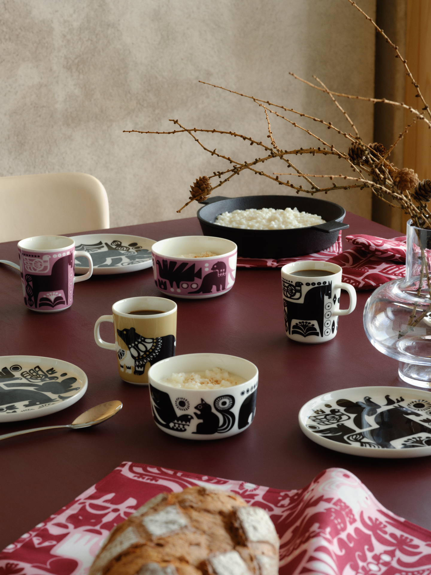 Marimekko Kanteleen kutsu kulho 5 dl punainen