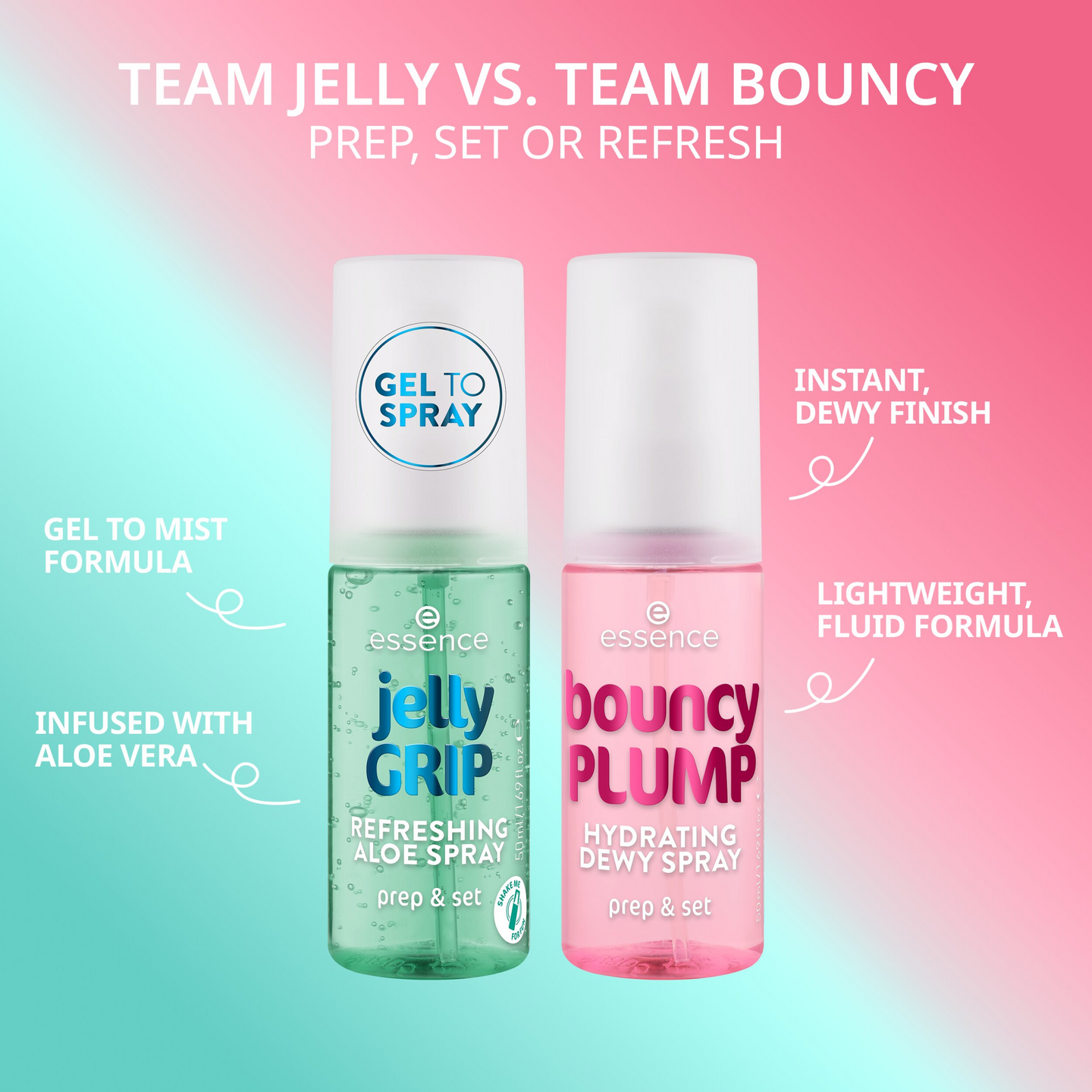 Essence Bouncy Plump kosteuttava meikinkiinnityssuihke 50ml