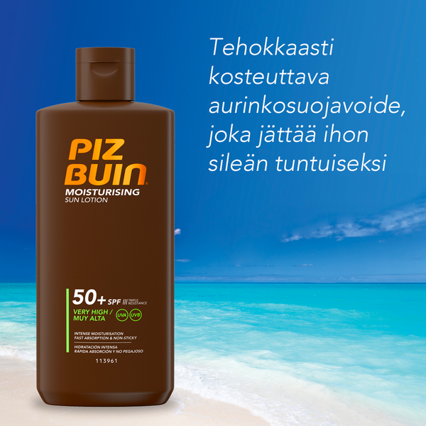 Piz Buin aurinkosuojavoide 200ml SK50+ Moisturising