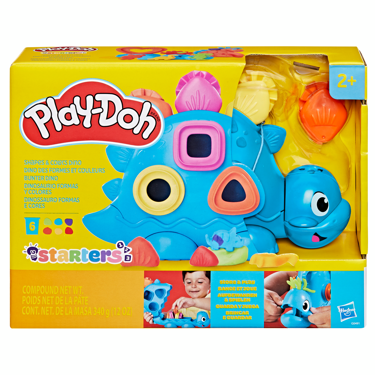 Play-Doh muoto ja väri dino aloitussetti