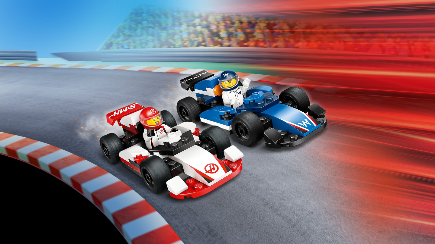 LEGO City 60464 F1®-kilpa-autot Williams Racing ja Haas F1®