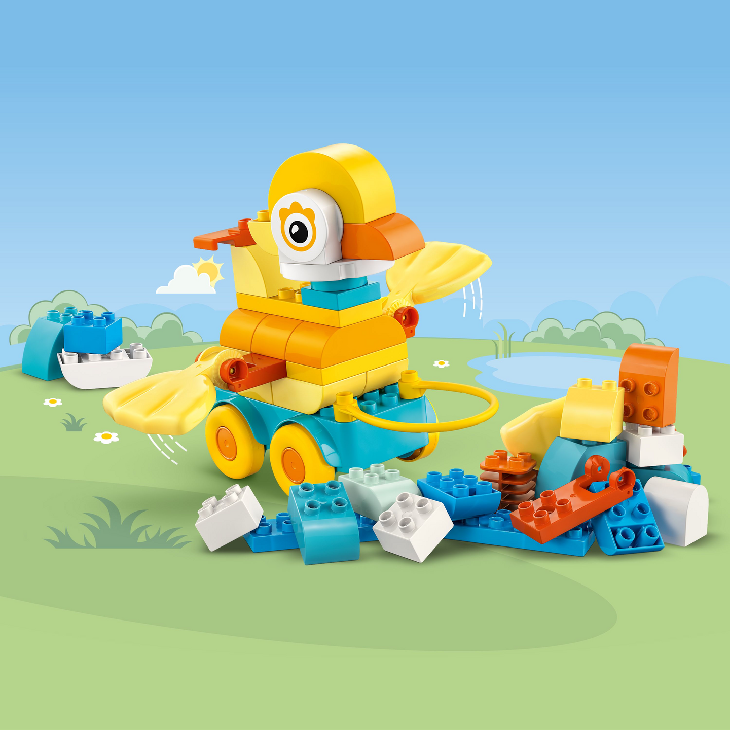 LEGO DUPLO 10448 Kaupunki: Eläimiä pyörien päällä – 3in1-setti