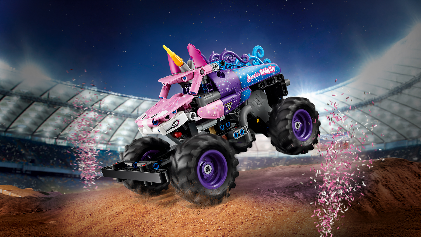 LEGO Technic 42220 Monster Jam™ Sparkle Smash™ vetomoottorilla