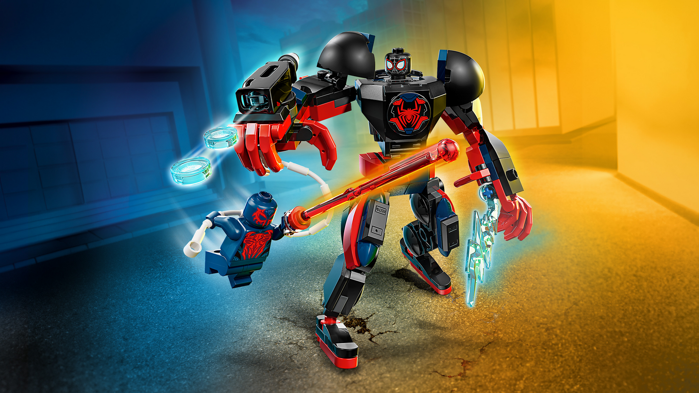 LEGO Marvel 76337 Miles Moralesin robotti vastaan Spider-Man 2099 –