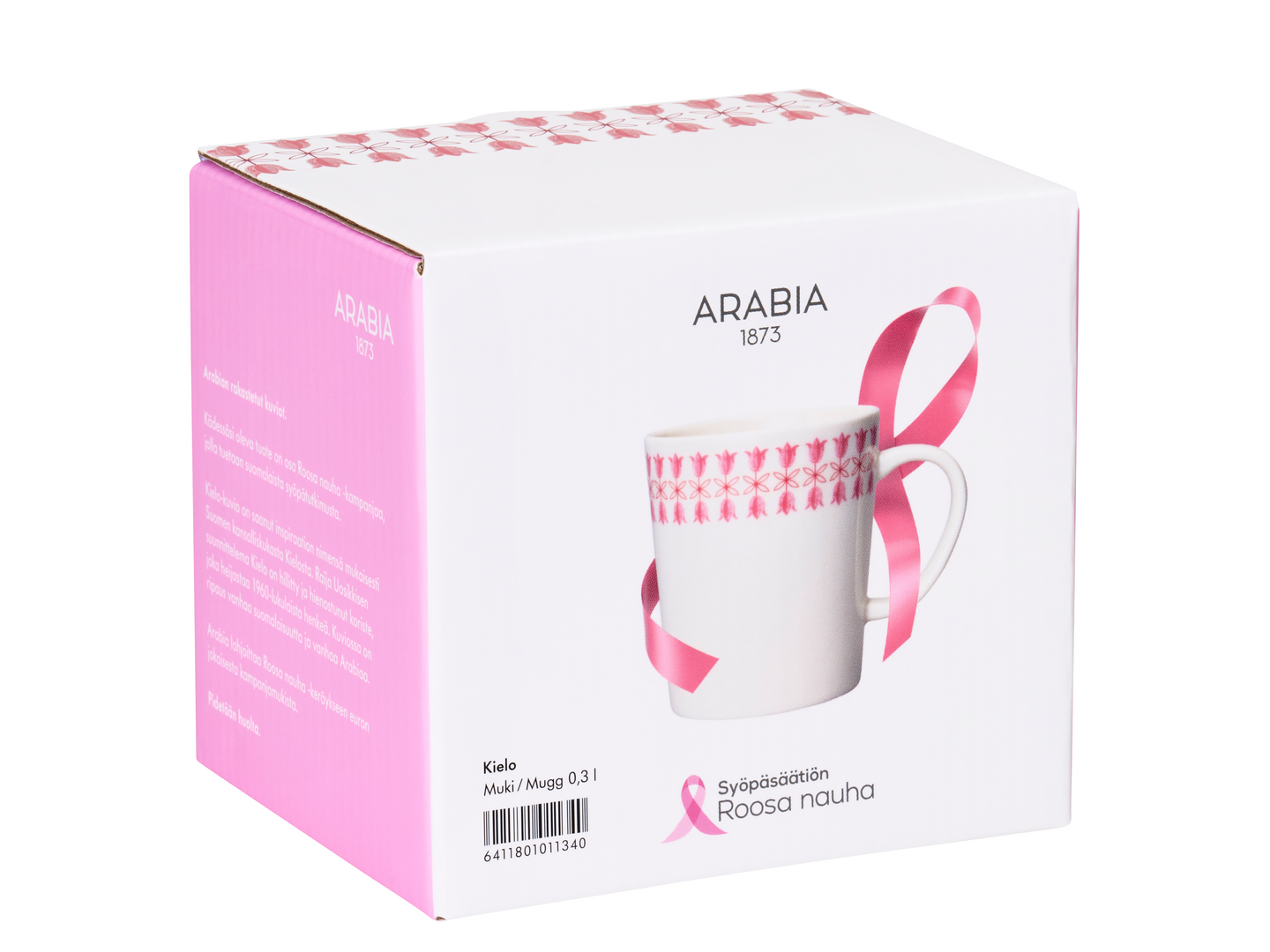 Arabia Kielo muki 0,3L Roosa nauha