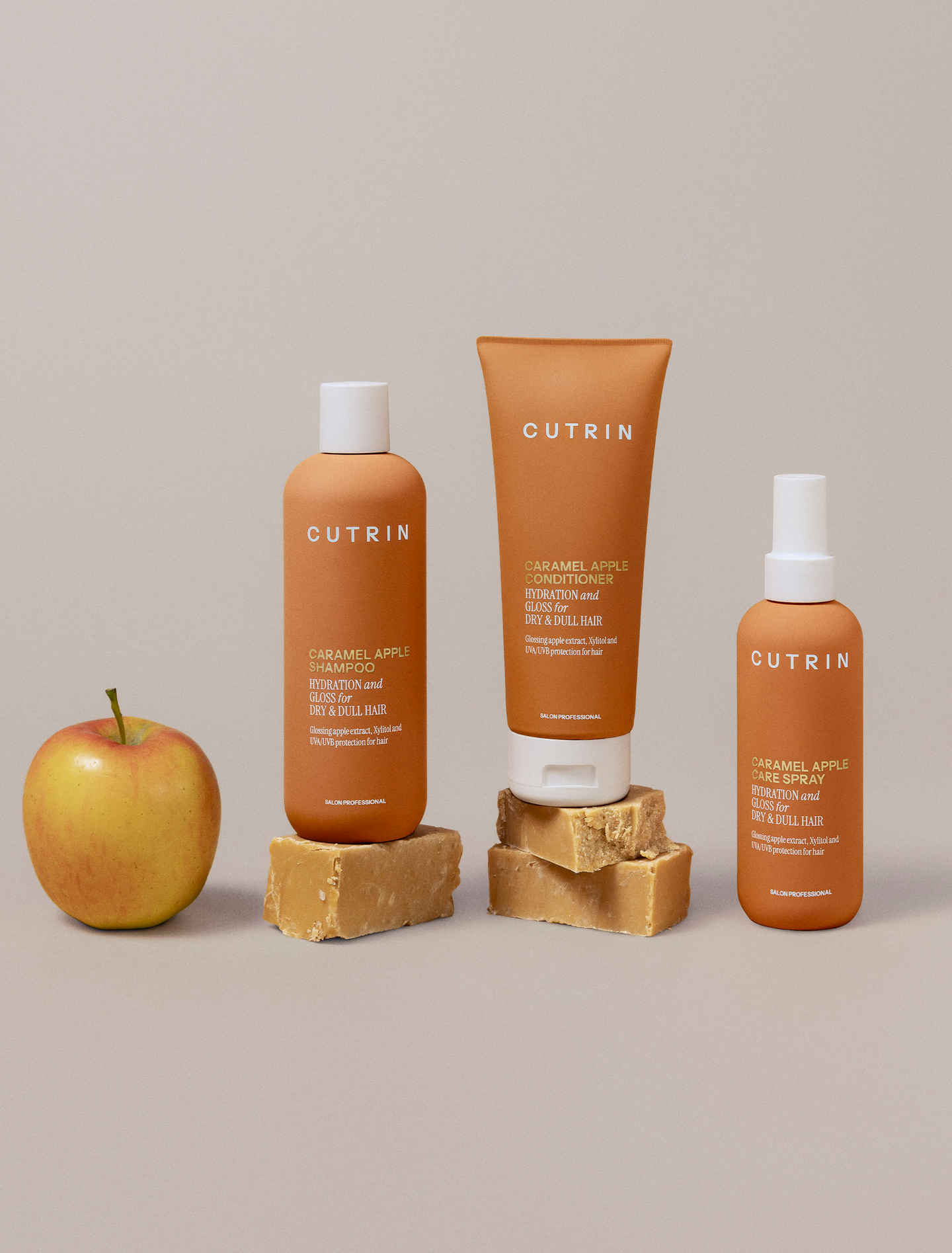 CUTRIN CARAMEL APPLE Kosteuttava & kiiltoa antava shampoo 300ml