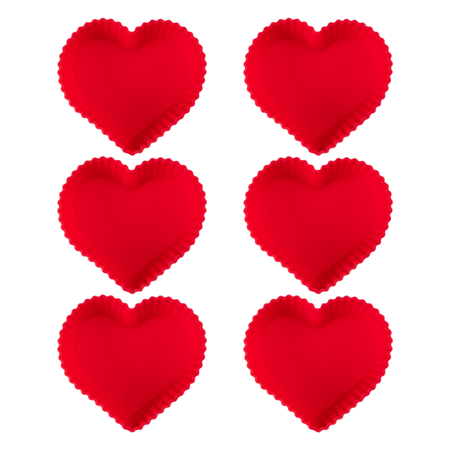 Muffinssikupit Sydämet 6kpl silikoni