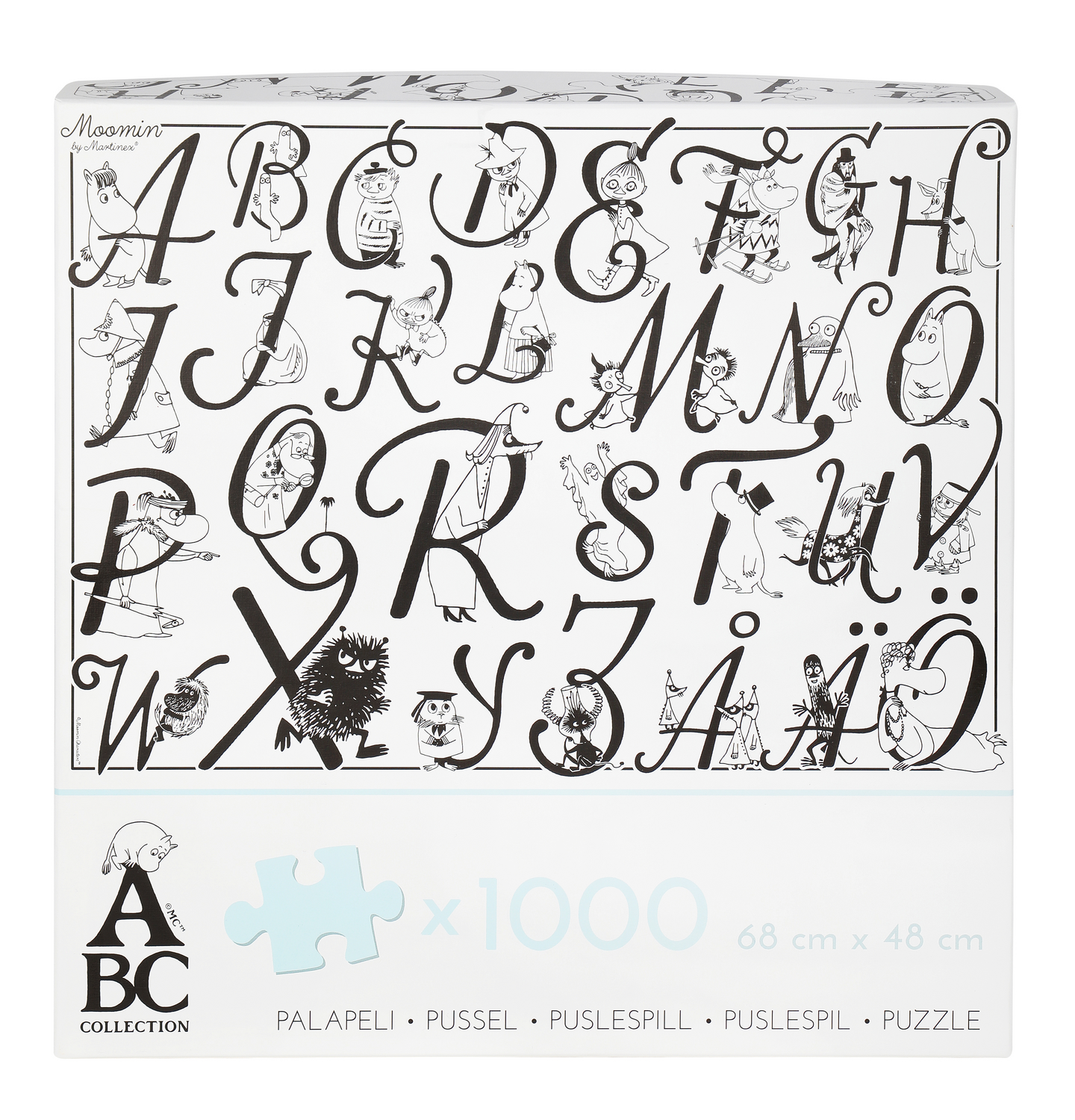 Peliko Muumi palapeli 1000 palaa Aakkoset