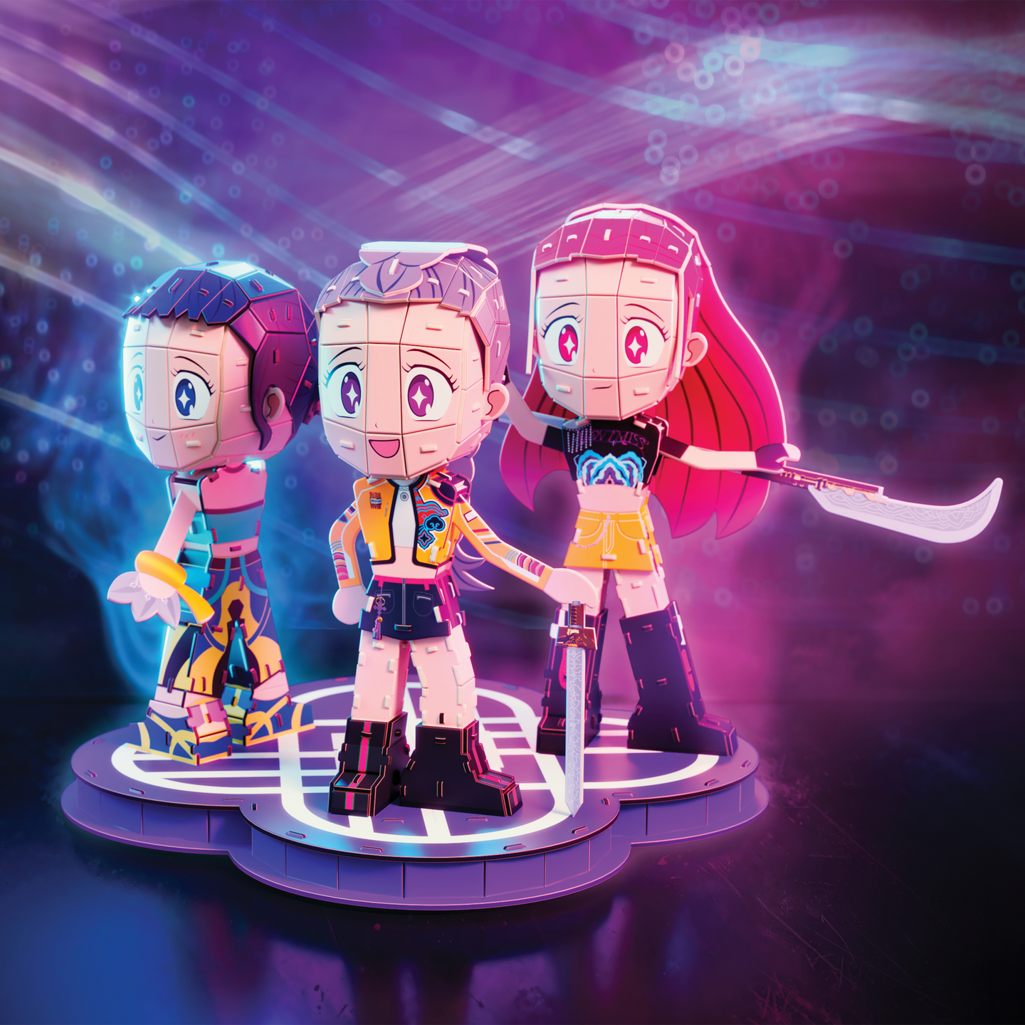 KPDH 4D Puzzle Huntrix Chibi Set