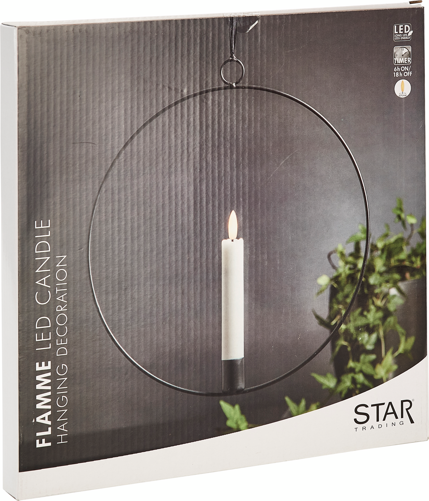 Star Flamme Ring koriste musta