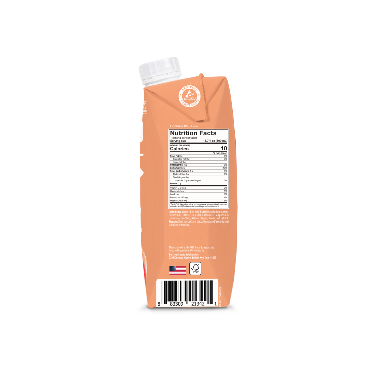 BioSteel urheilujuoma 0,5l Peach Mango