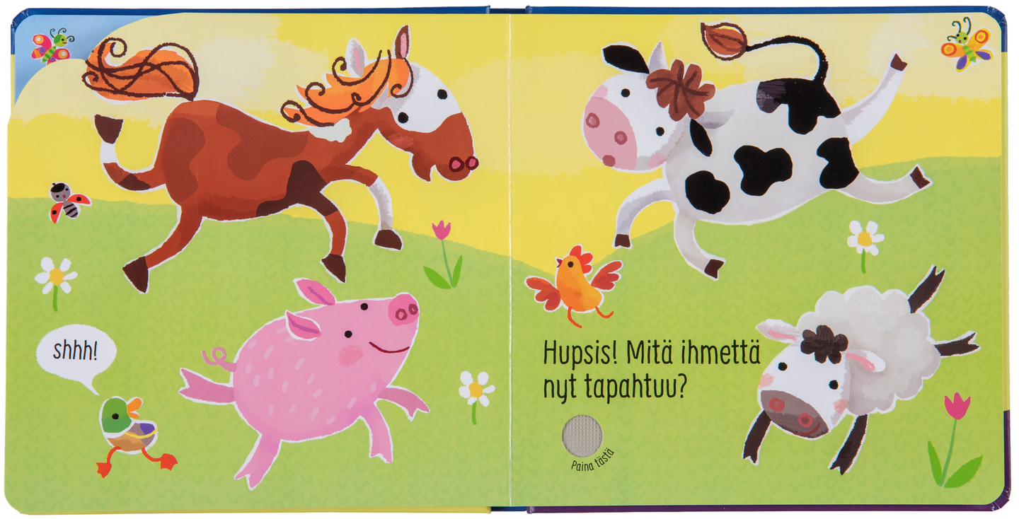 Älä kutita possua ääni- ja koskettelukirja 1-2v