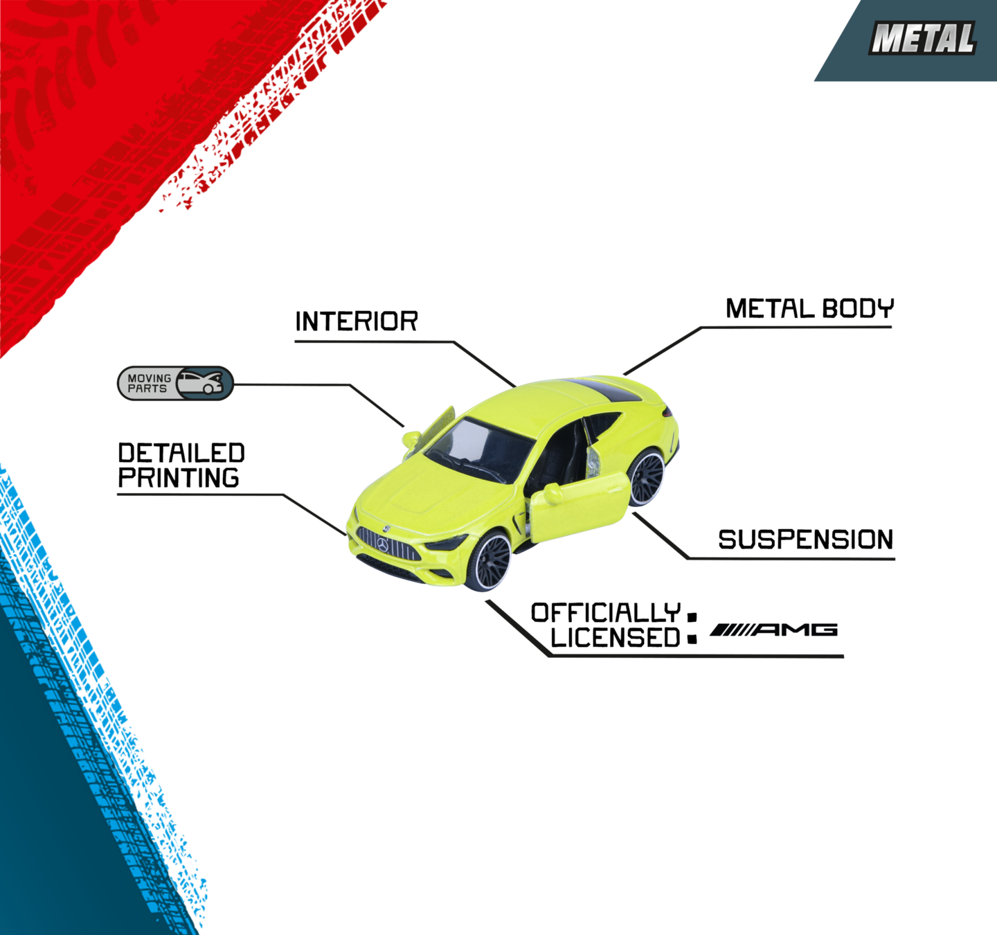 Mercedes-AMG 5 auton lahjapkt, die-cast