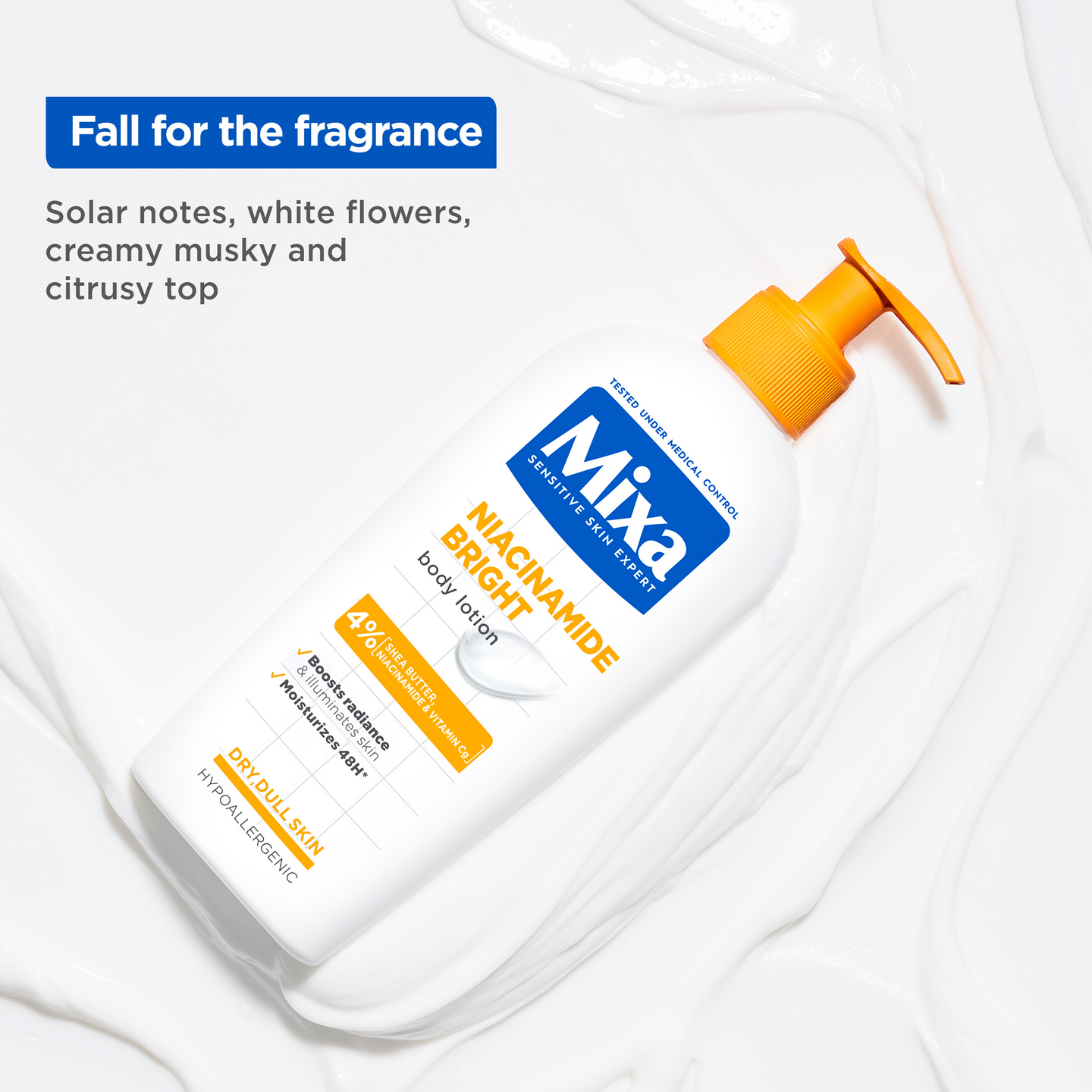 Mixa Niacinamide Brigh Vartalovoide Vartalovoide kuivalle ja samealle iholle 250ml