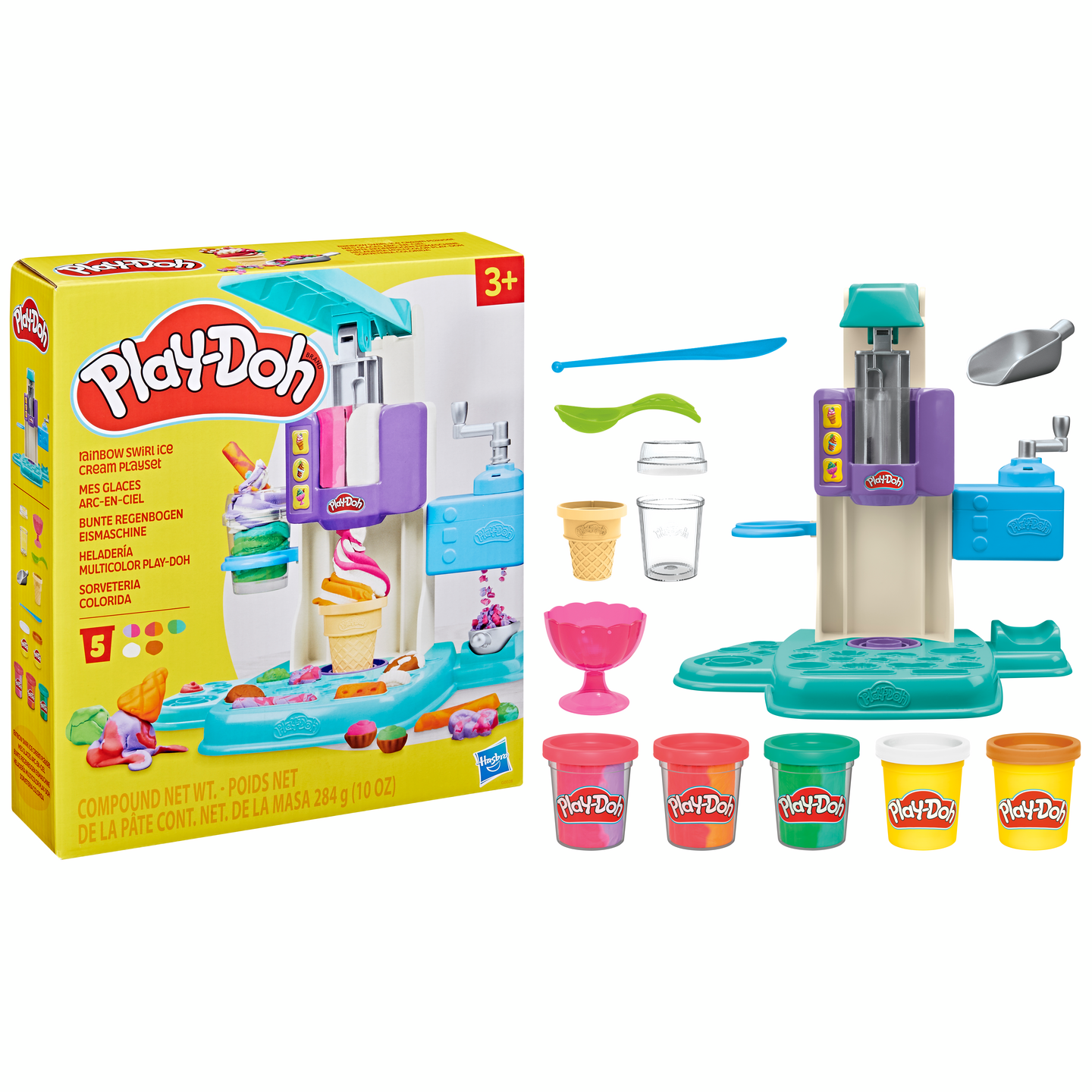 Play-Doh Rainbow Swirl Ice Cream leikkisetti