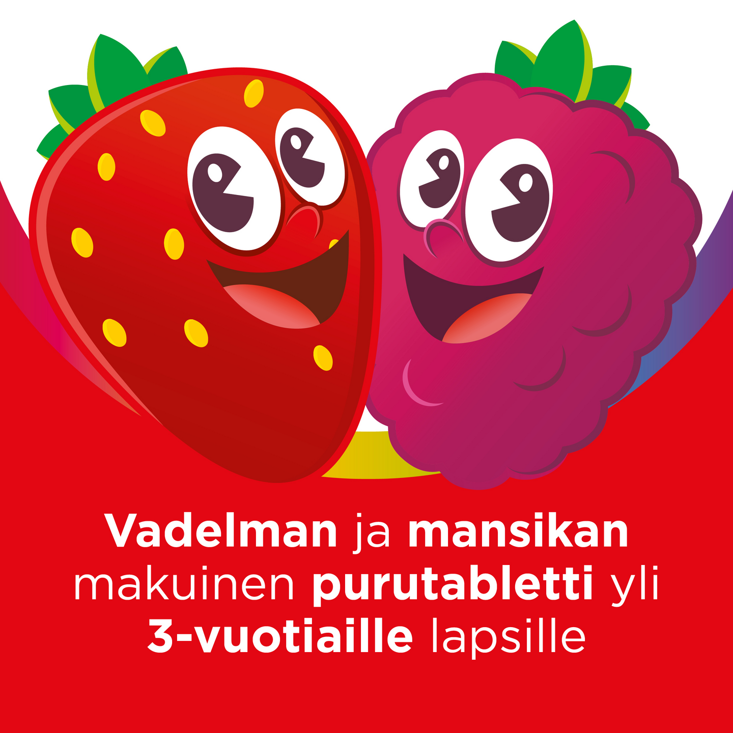 Multi-tabs kids monivitamiini 90kpl Vadelma Mansikka