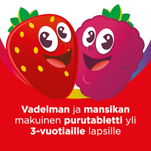 Multi-tabs kids monivitamiini 90kpl Vadelma Mansikka