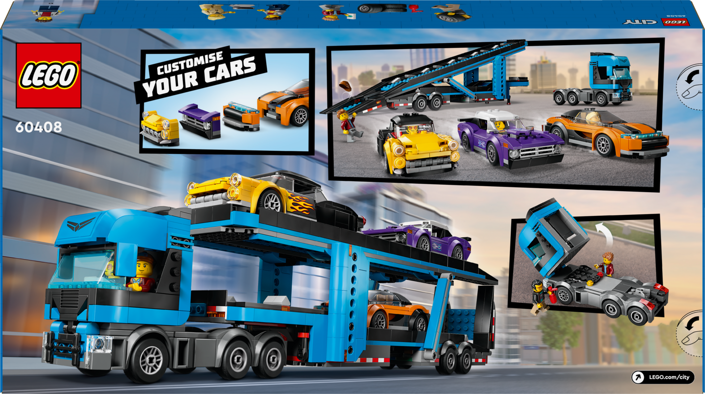 LEGO City 60408 Urheiluautojen kuljetusauto