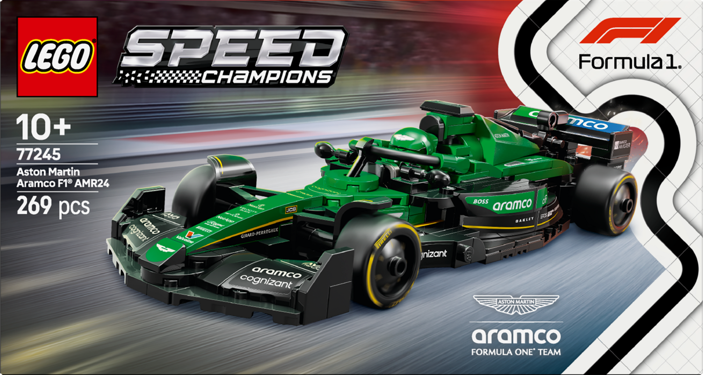 LEGO Speed Champions 77245 Aston Martin Aramco F1® AMR24 kilpa-auto