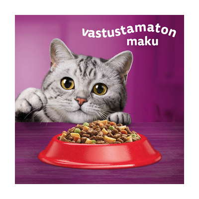 Whiskas 1+ kissan kuivaruoka 1,9kg härkä