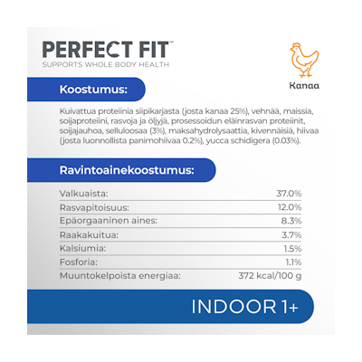 Perfect Fit Indoor 1+ kana 750g