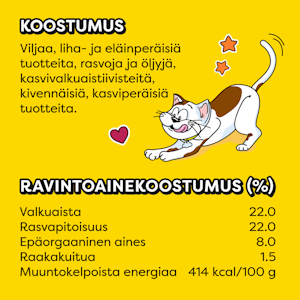 Dreamies Shakeups Multivitamin 55g Rockin Roost kana-ankka-kissanminttu