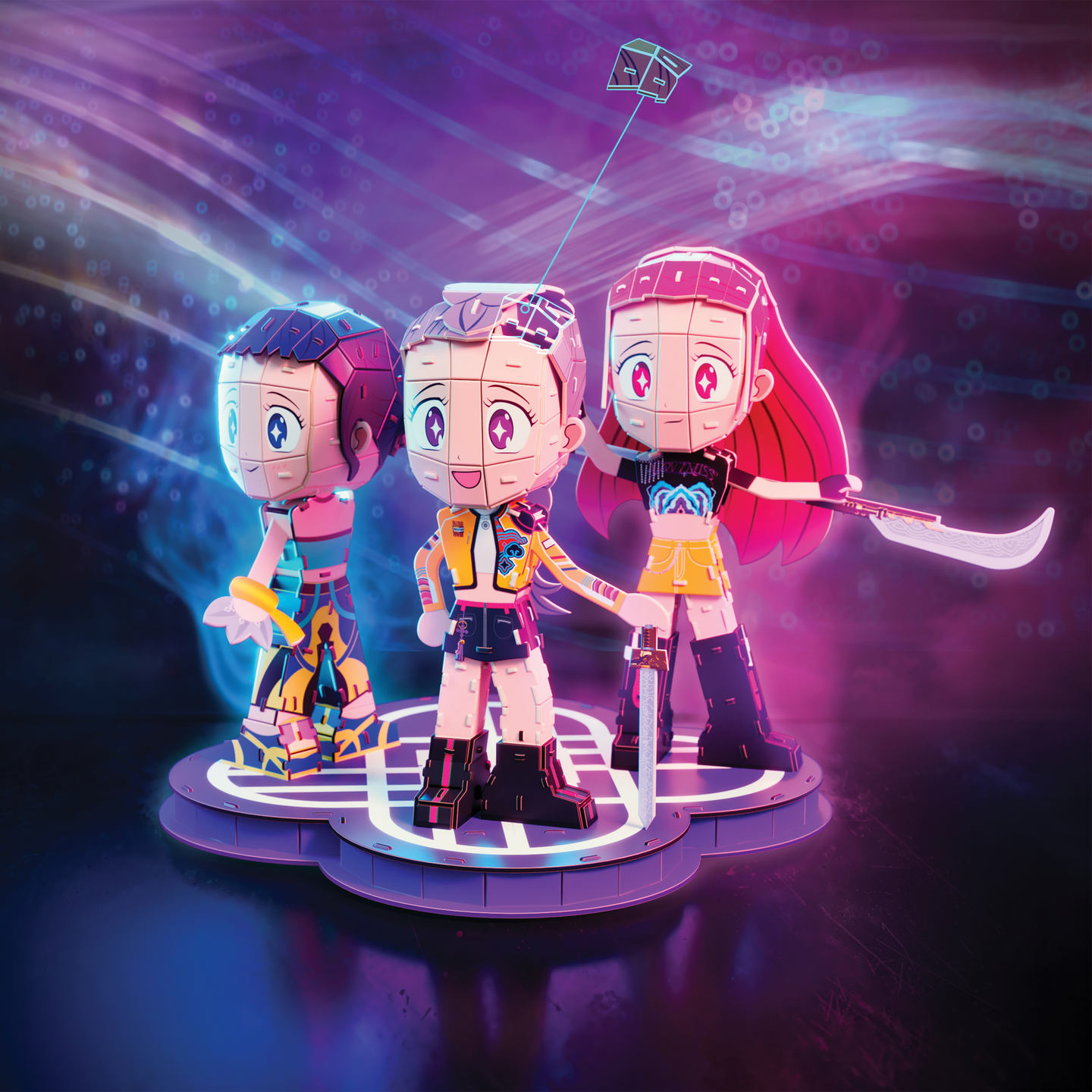 KPDH 4D Puzzle Huntrix Chibi Set
