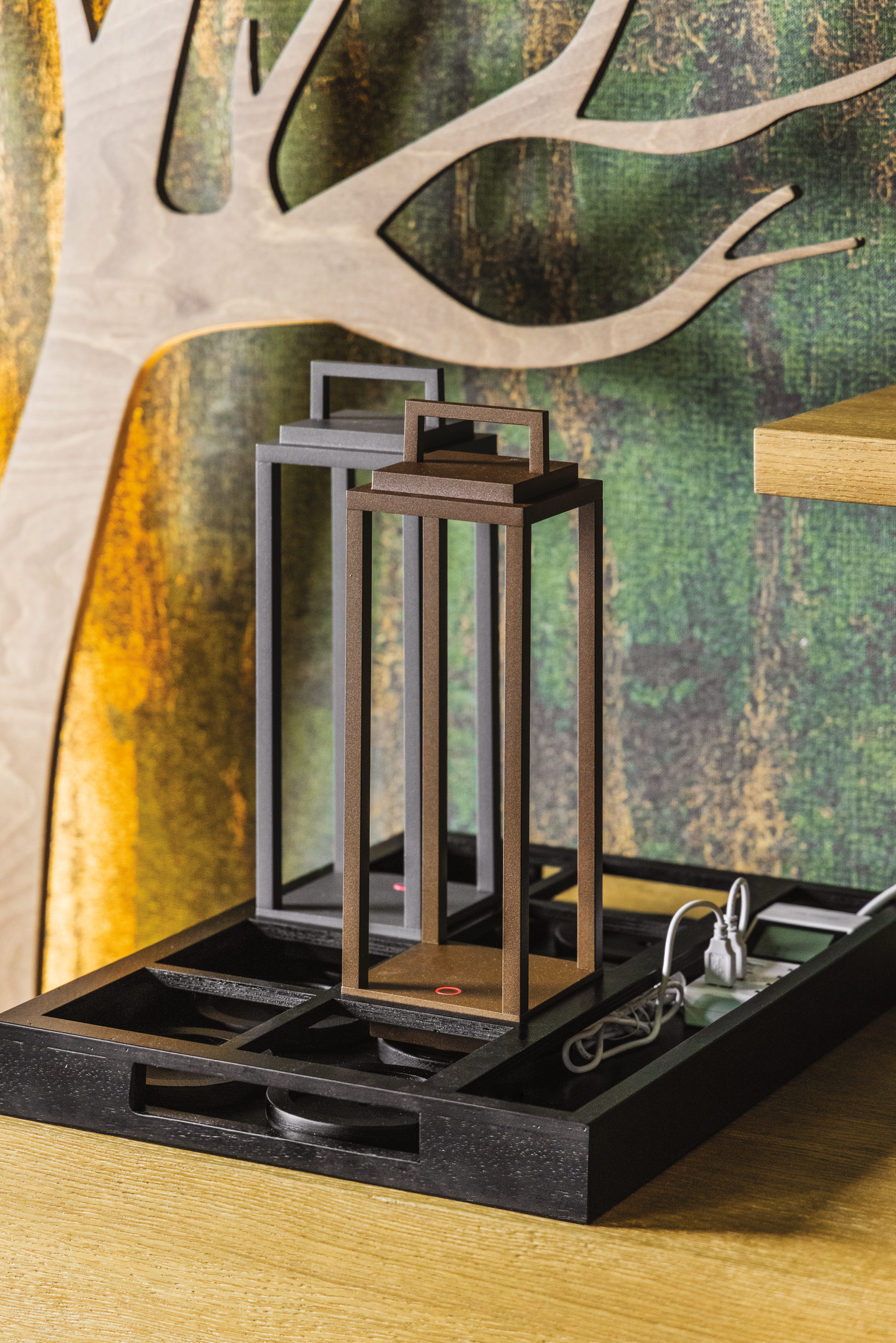 Abert Resort ladattava LED-lyhty 34 cm corten