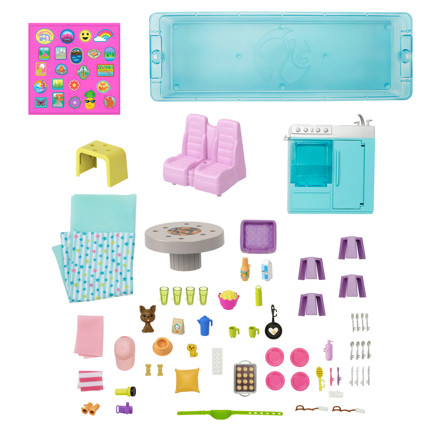 Barbie Dreamcamper -asuntoauto uima-altaalla leikkisetti